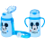 ディズニの子供供用の保温コースト付の赤ちゃん水筒スティックス幼稚園児用のタンブラーピニング400 ml（ハドル＋ストラップ）